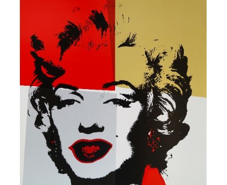 After Andy Warhol, American 1928-1987- "Golden Marilyn", published by Sunday B Morning; screenprints on museum board paper, s