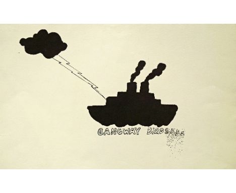 Jim Dine, American b.1935- "Gangway Birdseed"; lithograph printed in monochrome, signed and numbered 45/75 in pencil, 45x70cm