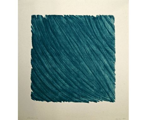 Kim Lin, British/Chinese 1936-1997- "Blue washes"; lithograph printed in colours, signed, numbered 12/20 and dated 1993 in pe
