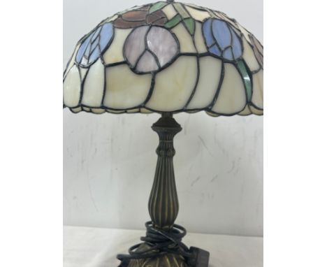 Tiffany style table lamp, 19 inches tall, untested