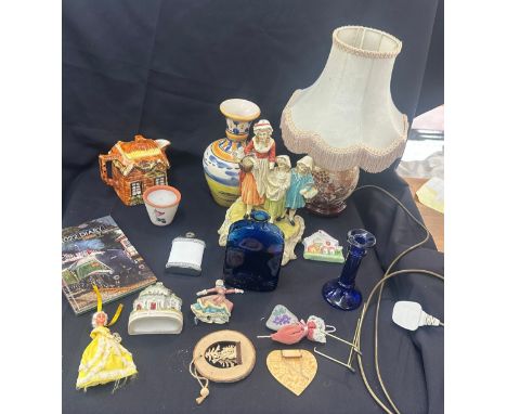 Selection of miscellaneous includes lamp, vase, glassware etc 