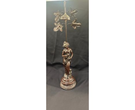 Art deco style lamp, untested 26 inches tall