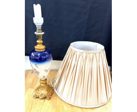 Vintage spelter gilt  cherub metal lamp, untested 