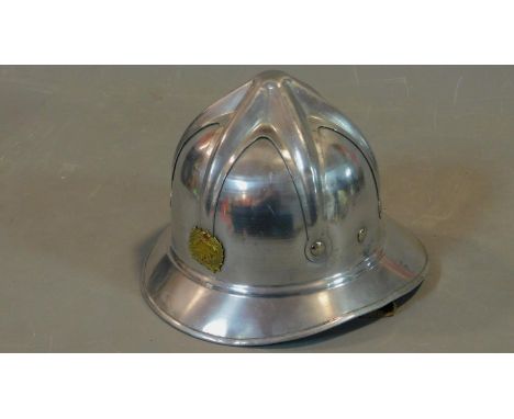 A vintage Eastern European fireman's helmet 18.5x18.5 (head size) 