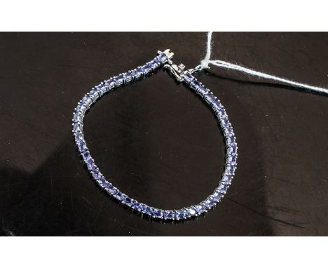 Tanzanite Tennis Bracelet, the rare, sparkling, tanzanite, mined in only one location in the World, in the foothills of Mount