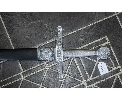 Excalibur King Arthur Replica Sword &amp; Scabbard.  Made by Toledo.