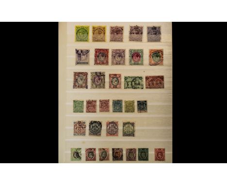 Stamp Interest - Stamp Album with Various Stamps from 19th/Early 20th Century, countries include British Guana, Cyprus, Gold 