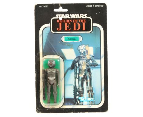 Kenner Star Wars vintage Return of the Jedi Zuckuss 3 3/4" figure, Mint, within Fair (crack to bottom) bubble, upon Fair (cre