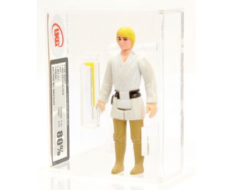 Kenner Star Wars vintage Luke Skywalker 3 3/4" figure UKG Graded 80%, Figure 80 Paint 85.