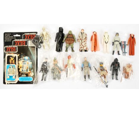 Kenner Star Wars vintage 3 3/4" figures x 16 including Admiral Ackbar, General Madine, Paploo, Teebo, Imperial Commander, C-3