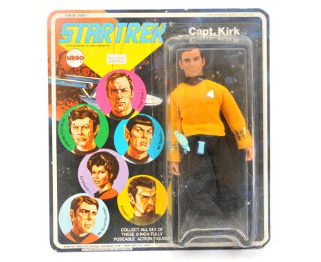 Mego Star Trek vintage Captain Kirk 8" figure, Near Mint within Near Mint Packaging