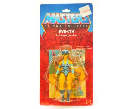 Mattel Masters of the Universe vintage Evil-Lyn figure. Near Mint within Excellent Packaging (Minor Yellowing on Bubble)