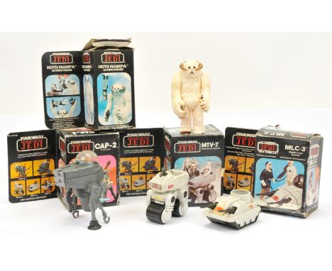 Palitoy &amp; Kenner Star Wars vintage Return of the Jedi vehicles and creatures x 4 including Palitoy Hoth Wampa Fair (disco