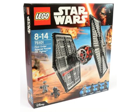 Lego Star Wars set number 75101 First Order Special Forces TIE Fighter, within Near Mint sealed packaging.