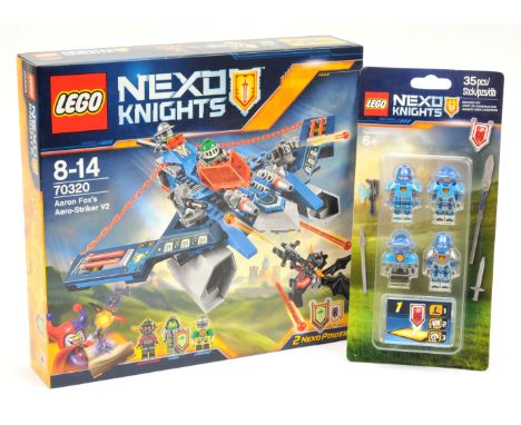 Lego Nexo Knights Aaron Fox's Aero-Striker V2 #70320 with Knight Army Blister Pack #853515. Both within Near Mint Packaging.