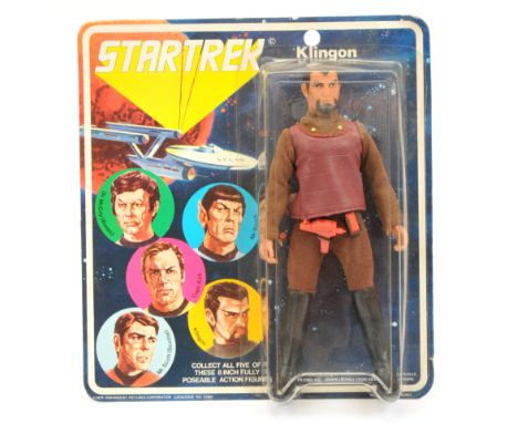 Mego Star Trek 8" vintage Klingon action figure. Near Mint within Excellent Packaging
