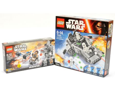 Lego Star Wars First Order Snowspeeder #75100 &amp; Ski Speeder Vs First Order Walker MicroFighters #75195. Both within Near 
