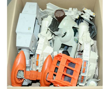 Large quantity of Kenner Star Wars vintage vehicles and spare parts, generally Fair incomplete.