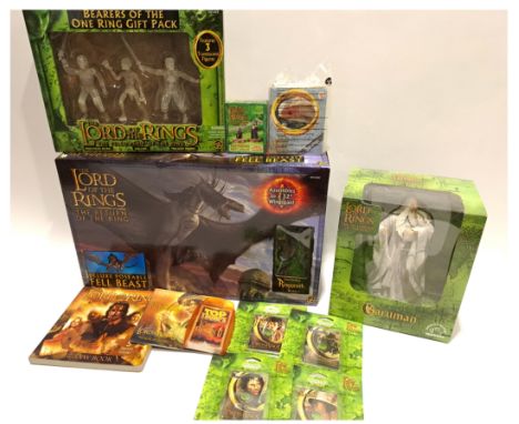 Quantity of Lord of the Rings Collectibles Includes ToyBiz Deluxe Poseable Fell Beast, ToyBiz Bearers of the One Ring Gift Pa