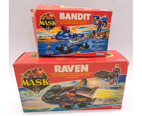 Kenner M.A.S.K. Raven (Complete with No Inserts &amp; Instructions) &amp; Bandit (Complete with No Inserts) Vehicle &amp; Fig