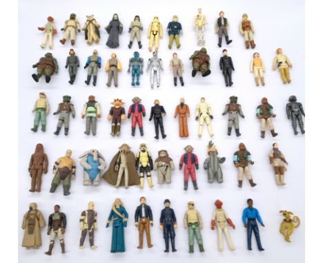 Quantity of loose Kenner Star Wars Vintage 3 3/4" Action Figures Includes Luke Skywalker, Han Solo, Chewbacca, The Emperor wi