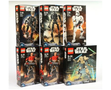 Lego Star Wars Buildable Figures x6 Includes Baze Malbus x2 #75525, General Grievous #75112, Sergeant Jyn Erso #75119, K-2SO 