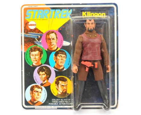 Mego Star Trek 8" vintage Klingon action figure. Near Mint within Excellent Packaging