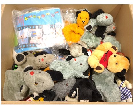 Quantity of Sooty &amp; Sweep Collectibles Includes Plush Toys, Handpuppets, Knitting Wool and Guides for Themed Clothing wit