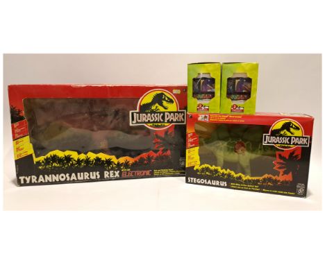 Kenner Jurassic Park Stegosaurs &amp; Tyrannosaurus Rex with Mugs