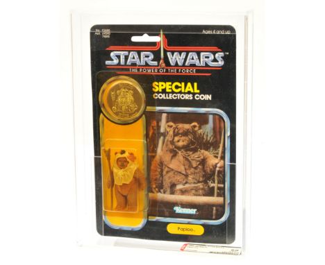 Kenner Star Wars vintage The Power of the Force Paploo 3 3/4" figure AFA Graded 85 Y-NM+, Card 85 Bubble 85 Figure 85, punche