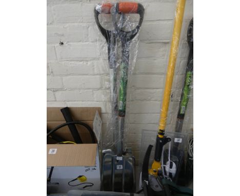 A new stainless steel digging spade and digging fork