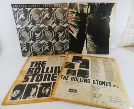 Rolling Stones vinyl 'Sticky Fingers', 'Steel Wheels', and the Rolling Stone No1 &amp; No2