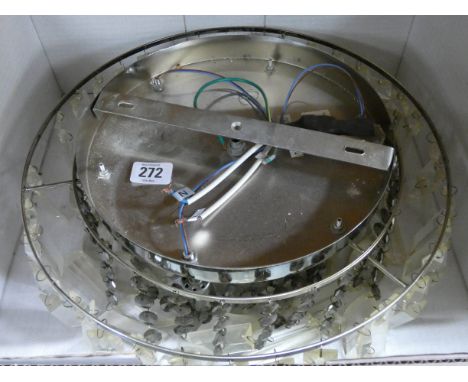 A circular lustre hanging electric light pendent 