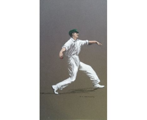 CRICKET, original artwork for cards from County Print Services 1920's Cricketers, 1st (Grimmett) & 2nd (Mayne & Tyldesley), e