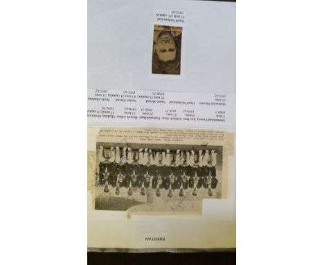 CRICKET, signed magazine photos, clipped pieces etc., 1950s-1960s, inc. India, New Zealand & Pakistan; Mustaq Mohammed, Nawab