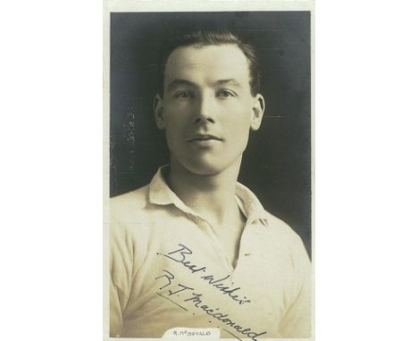 JONES BROS., Spurs Footballers, McDonald, premium size (87 x 138mm), extremely rare, with company cachet stamp to top right c