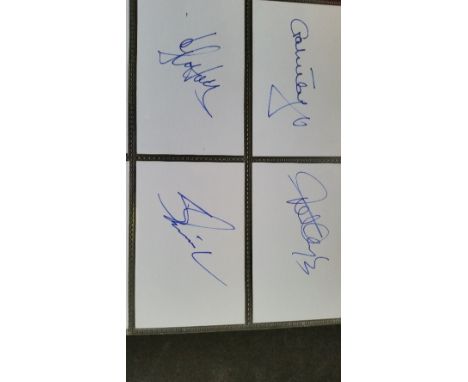 FOOTBALL, signed white cards by England managers, 4.25 x 2.75, inc. Robson, Wilkinson, Peter Taylor, Graham Taylor, Ericksson