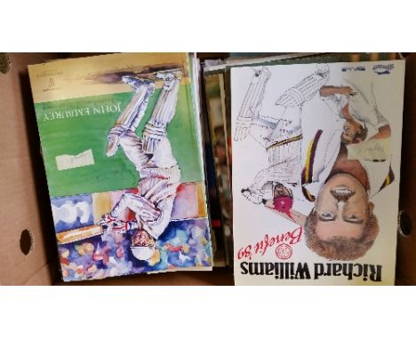 CRICKET, Benefit brochures, many signed inc. Nicholas, Higgett, Graham Cowdrey, Tavare, Chris Cowdrey, Ellison, Underwood, Mo