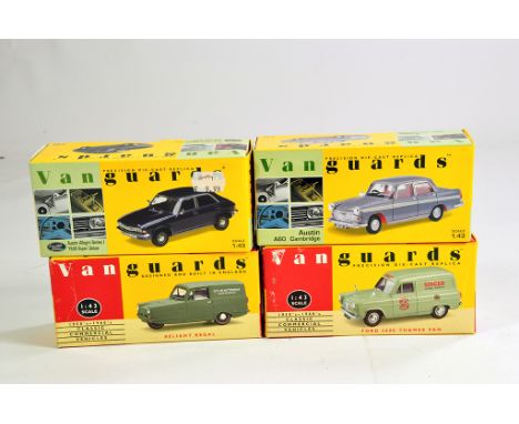 Corgi 1/43 Vanguards diecast Group comprising Austin Allegro, Austin A60, Reliant Regal and Ford 300E Van. M in Boxes. (4)