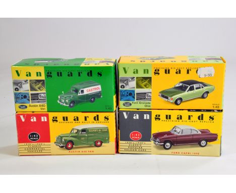 Corgi 1/43 Vanguards diecast Group comprising Austin A40 Van x 2, Ford Granada and ford Capri. M in Boxes. (4)