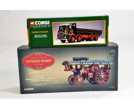 Corgi Classics ERF KV 8 Wheeler Eddie Stobart plus Vintage Glory 80101 Showmans Loco - Anderton and Rowland. M in Boxes. (2)