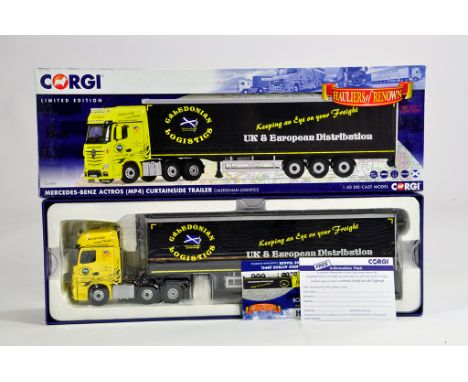 Corgi 1/50 Commercial Diecast Truck comprising CC15807 MB Actros Curtainside. Caledonian. M in Box.
