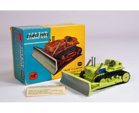 Corgi Major No. 1102 Euclid Tractor with Dozer Blade. Example is NM in VG to E Box.