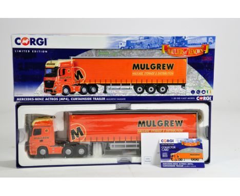 Corgi 1/50 Commercial Diecast Truck comprising CC15806 MB Actros Curtainside. Mulgrew Haulage. M in Box.