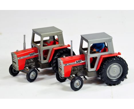Duo of Britains 1/32 Massey Ferguson 595 Tractor Models. VG to E. (2)