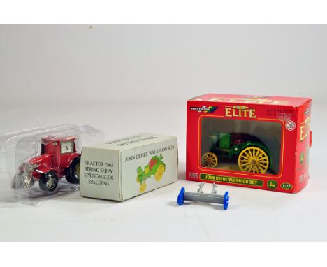 Farm Toy Tractor Group including Spalding Show Tractor and JD Elite Waterloo boy and one other. M in Boxes. (4)
