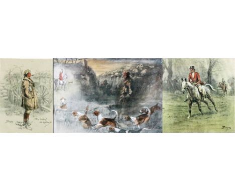 Charles "Snaffles" Johnson Payne (British 1884-1967)  "Merry England, and Worth a Guinea a Minute," cold. print,&nbsp;signed,