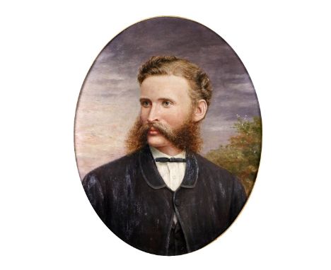19th Century Continental School  "Head and Shoulder Portrait of a Young Gentleman," O.O.C., oval, believed to be Prince Leopo