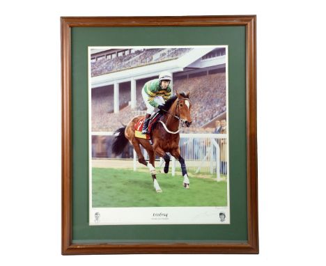 Stephen Smith XX-XXI  "Istabraq Portrait of a Champion,"&nbsp;Limited Edn., coloured print No. 60 / 650,&nbsp;signed by Aidan