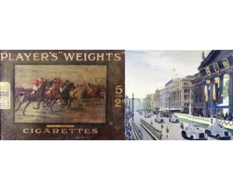 Advertisement Signs:&nbsp;"Players Weights 5 for 2d, Cigarettes (John Player &amp; Sons), cold. print, approx. 43cms x 60cms 